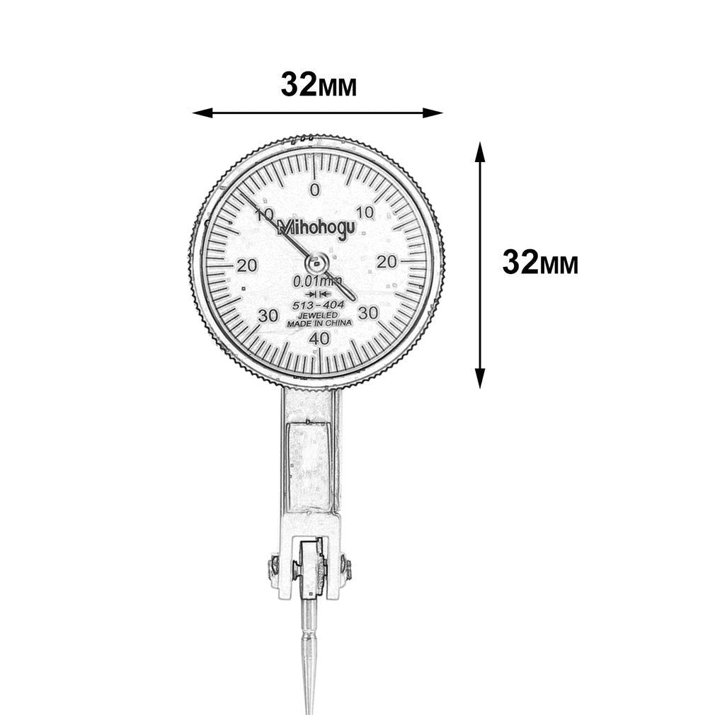 0-0.8mm Precision Dial Test Indicator Level Gauge Scale Metric - UNIQKART