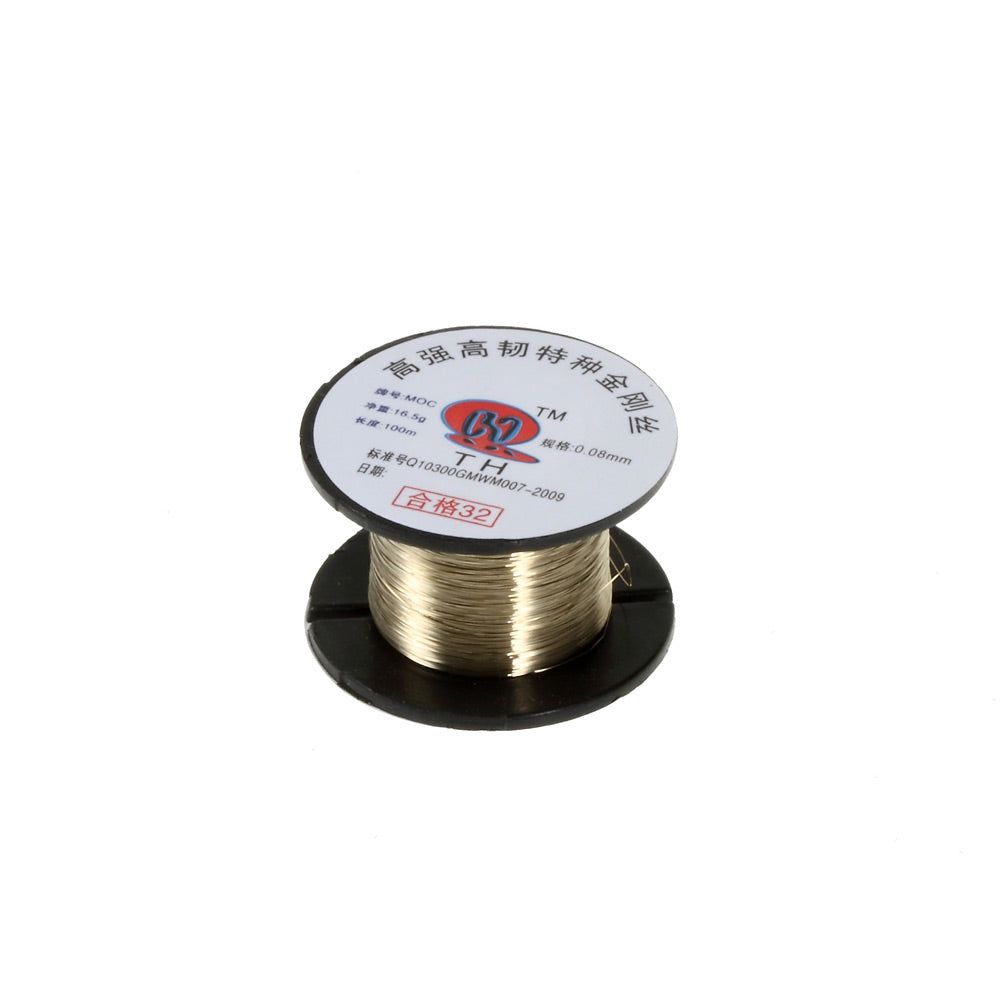 0.08mm 100m Gold Color Cutting Wire Separator for Mobile Phone LCD Screen Glass Repair - UNIQKART