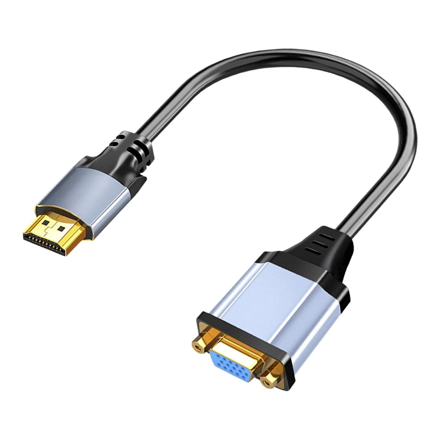 0.15M HDMI to VGA Cable, Professional Compact Accessories Portable Durable - UNIQKART
