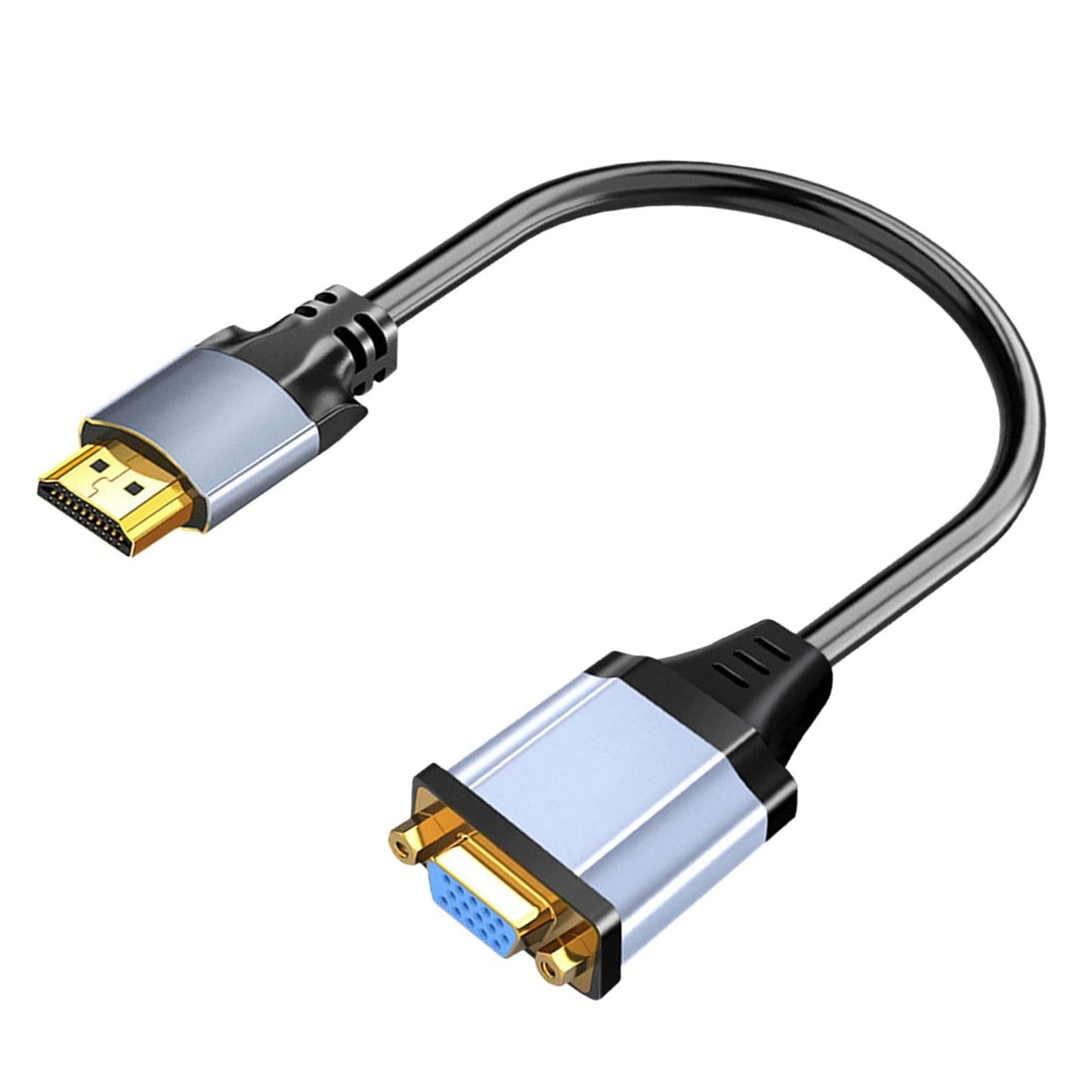 0.15M HDMI to VGA Cable, Professional Compact Accessories Portable Durable - UNIQKART