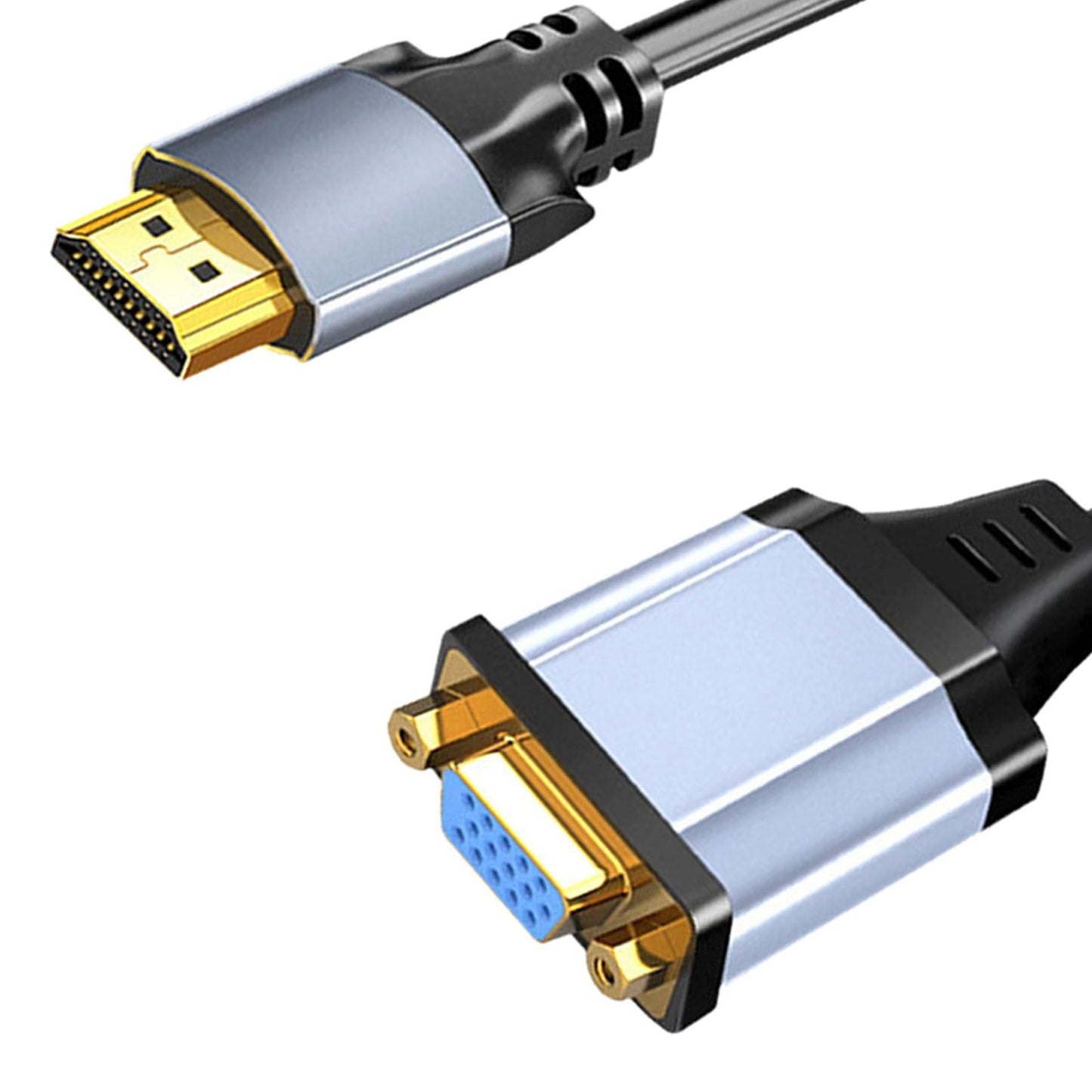 0.15M HDMI to VGA Cable, Professional Compact Accessories Portable Durable - UNIQKART