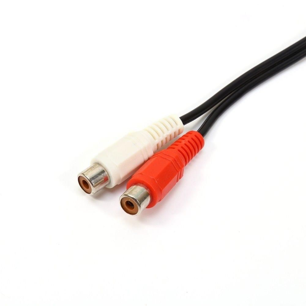 0.25 Meter RCA Audio Cable 3.5mm Male to 2 RCA Female Stereo Adapter RCA Cable for HDTV PC MP3 CD Player - UNIQKART