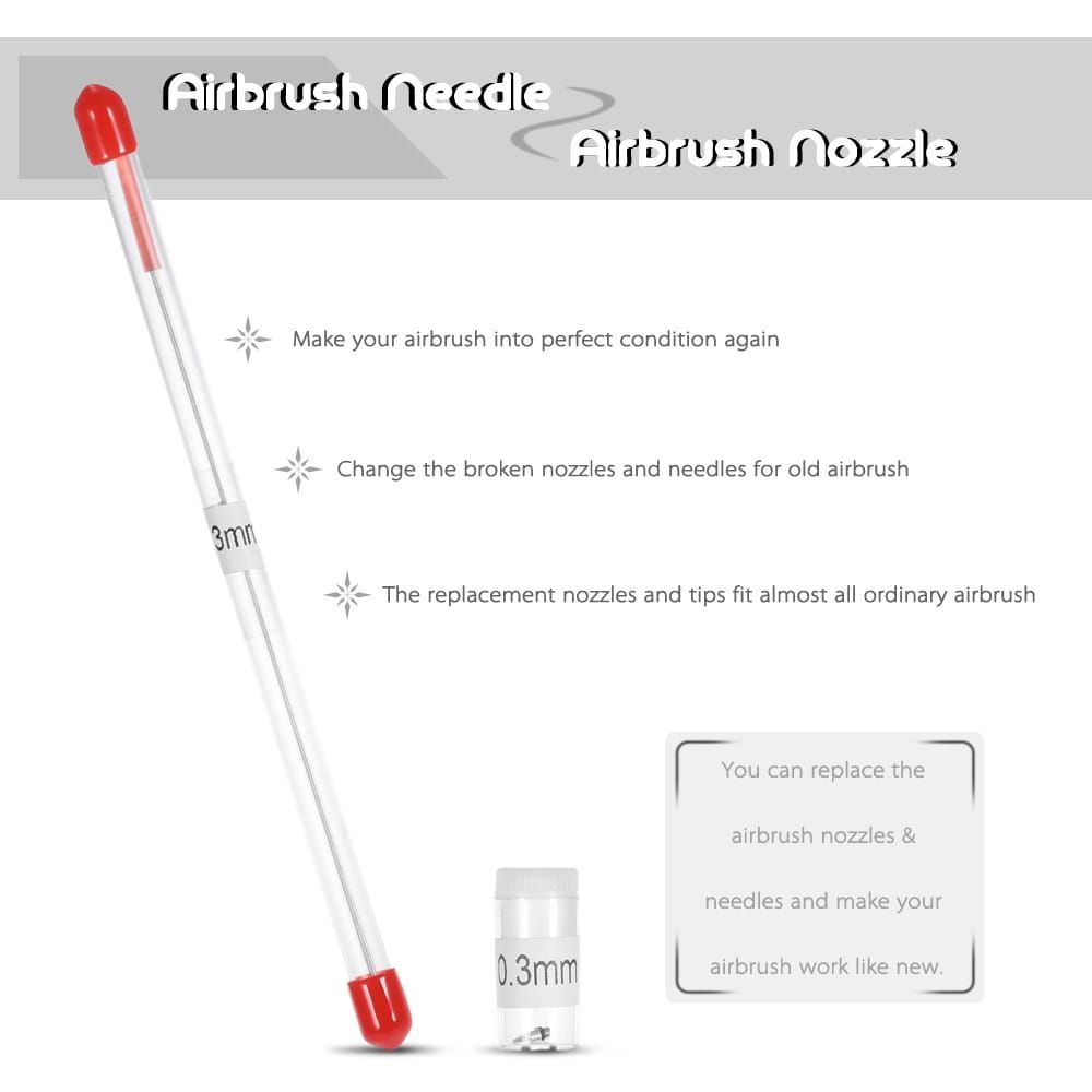 0.3mm Airbrush Nozzle And Needle Replacement for Airbrushes - 0.3mm - UNIQKART
