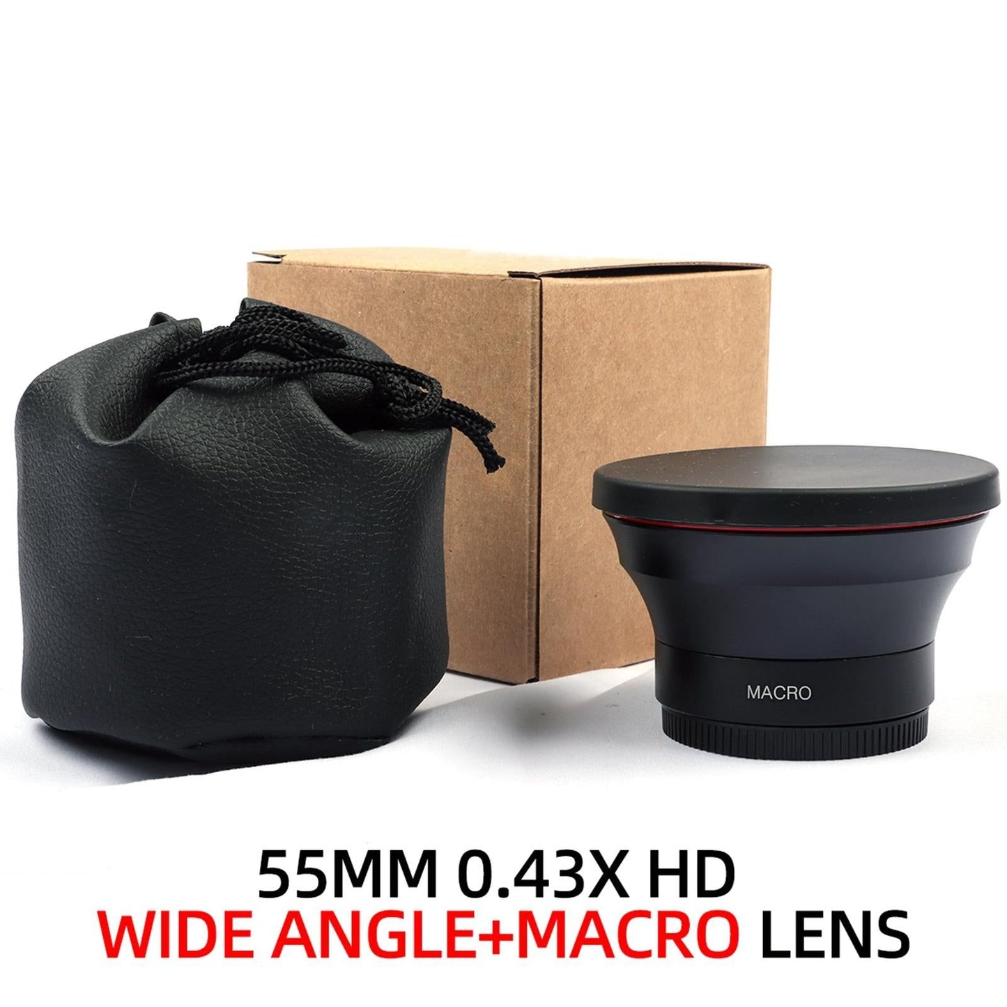 0.43x HD Wide Angle Lens with Macro Portion for Camera Photography 55mm - UNIQKART