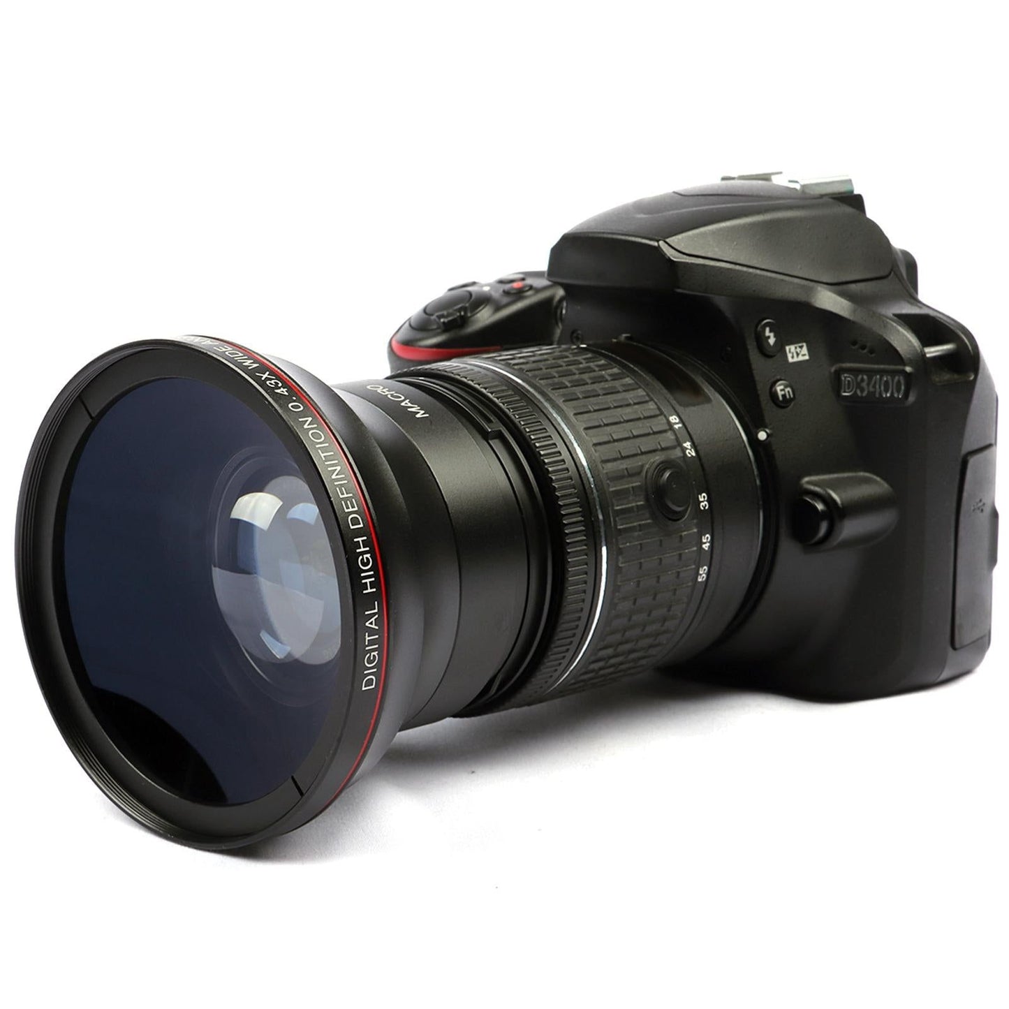 0.43x HD Wide Angle Lens with Macro Portion for Camera Photography 55mm - UNIQKART