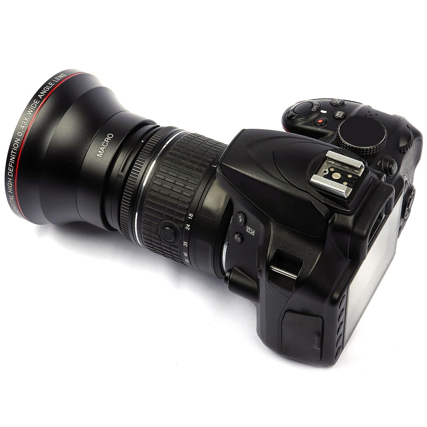 0.43x HD Wide Angle Lens with Macro Portion for Camera Photography 55mm - UNIQKART