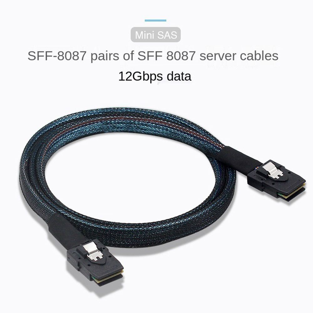 0.5m Mini SAS Cable SFF 8087 to SFF 8087 Server Hard Disk Data Adapter Cable Converter Cord Wire - UNIQKART