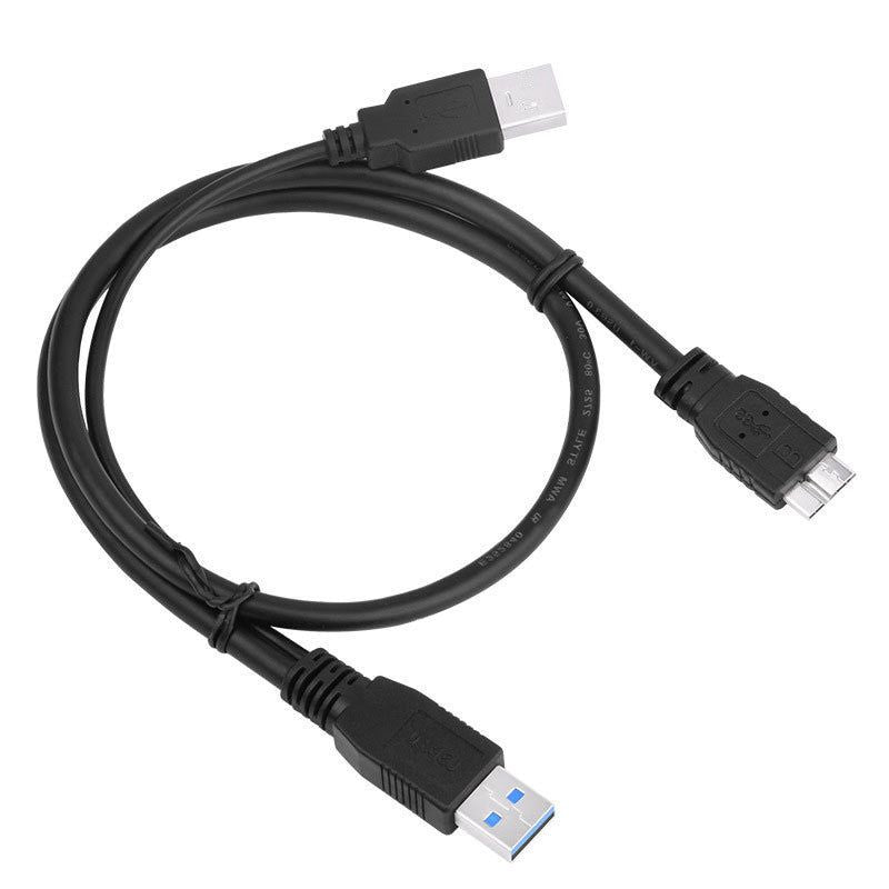 0.5m USB 3.0 Dual USB-A Male to Micro-B Y Cable Power Supply Cord for External Hard Drive - UNIQKART