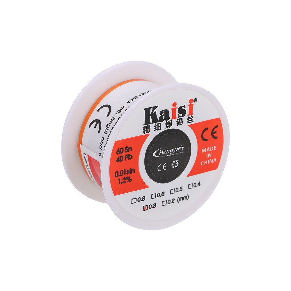 0.3mm/0.4mm/0.6mm 40g Flux 1.2% Tin Lead Tin Wire Soldering Wire Roll - 0.3mm - UNIQKART