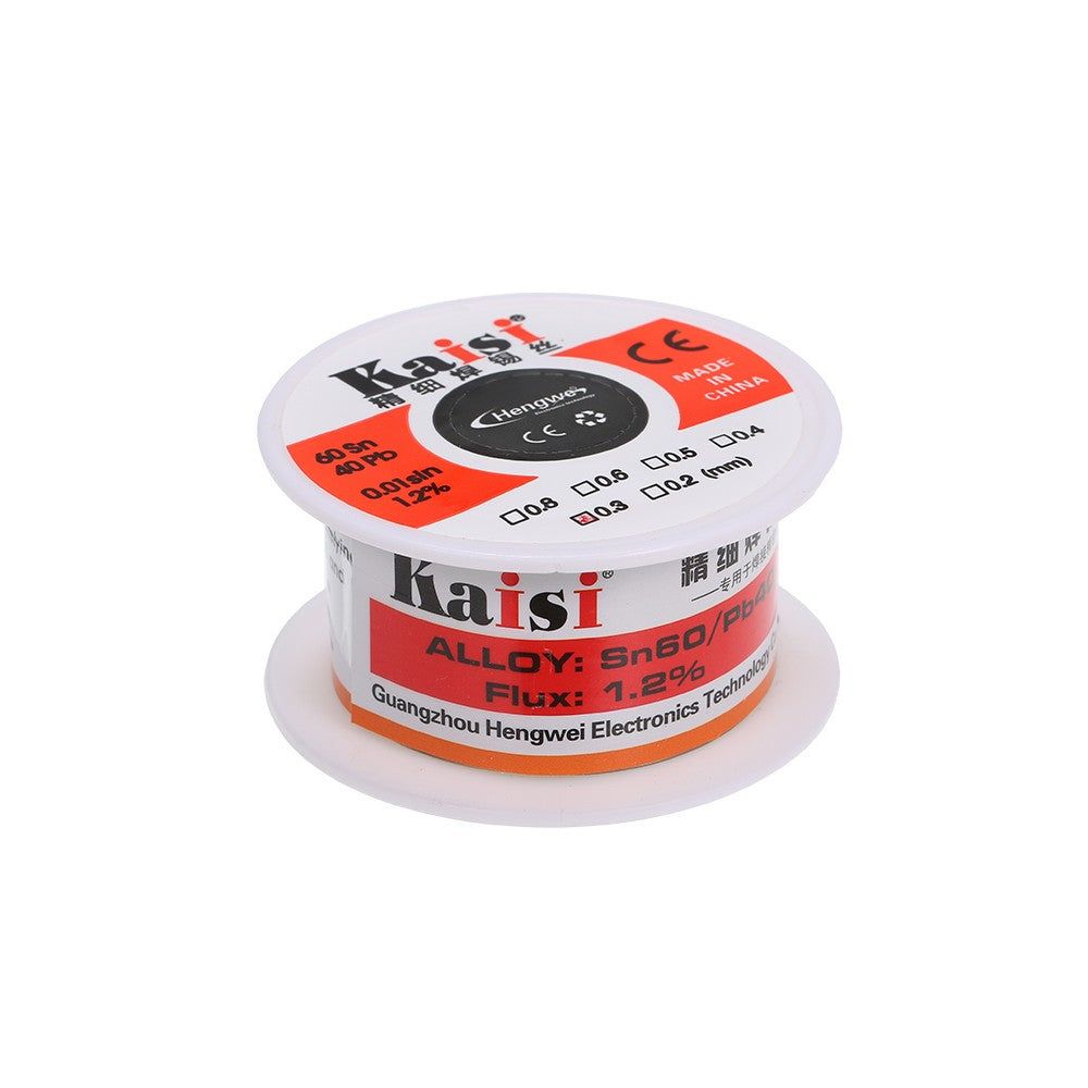 0.3mm/0.4mm/0.6mm 40g Flux 1.2% Tin Lead Tin Wire Soldering Wire Roll - 0.3mm - UNIQKART