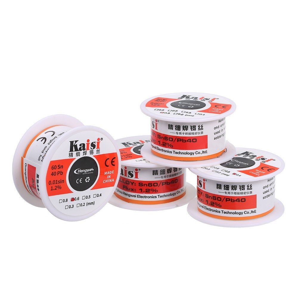 0.3mm/0.4mm/0.6mm 40g Flux 1.2% Tin Lead Tin Wire Soldering Wire Roll - 0.3mm - UNIQKART