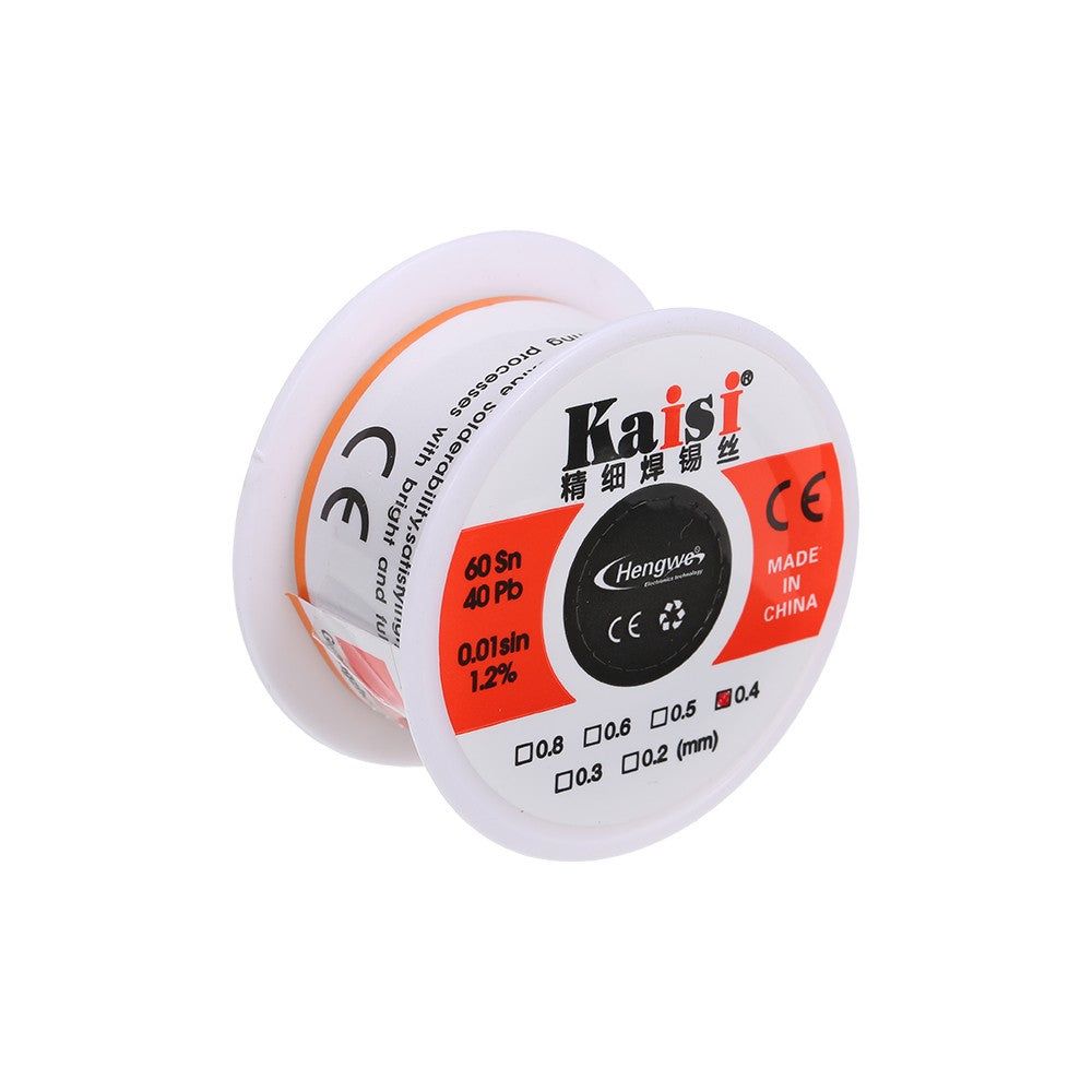 0.3mm/0.4mm/0.6mm 40g Flux 1.2% Tin Lead Tin Wire Soldering Wire Roll - 0.4mm - UNIQKART