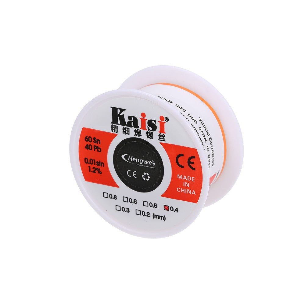 0.3mm/0.4mm/0.6mm 40g Flux 1.2% Tin Lead Tin Wire Soldering Wire Roll - 0.4mm - UNIQKART