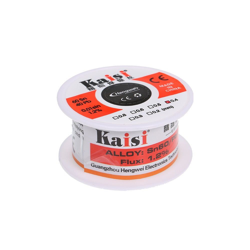 0.3mm/0.4mm/0.6mm 40g Flux 1.2% Tin Lead Tin Wire Soldering Wire Roll - 0.4mm - UNIQKART