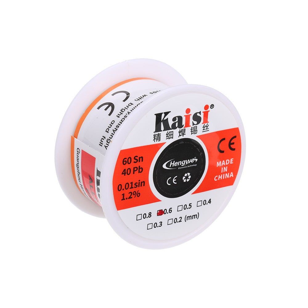0.3mm/0.4mm/0.6mm 40g Flux 1.2% Tin Lead Tin Wire Soldering Wire Roll - 0.6mm - UNIQKART