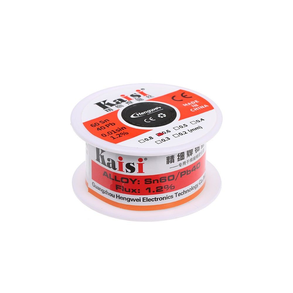 0.3mm/0.4mm/0.6mm 40g Flux 1.2% Tin Lead Tin Wire Soldering Wire Roll - 0.6mm - UNIQKART