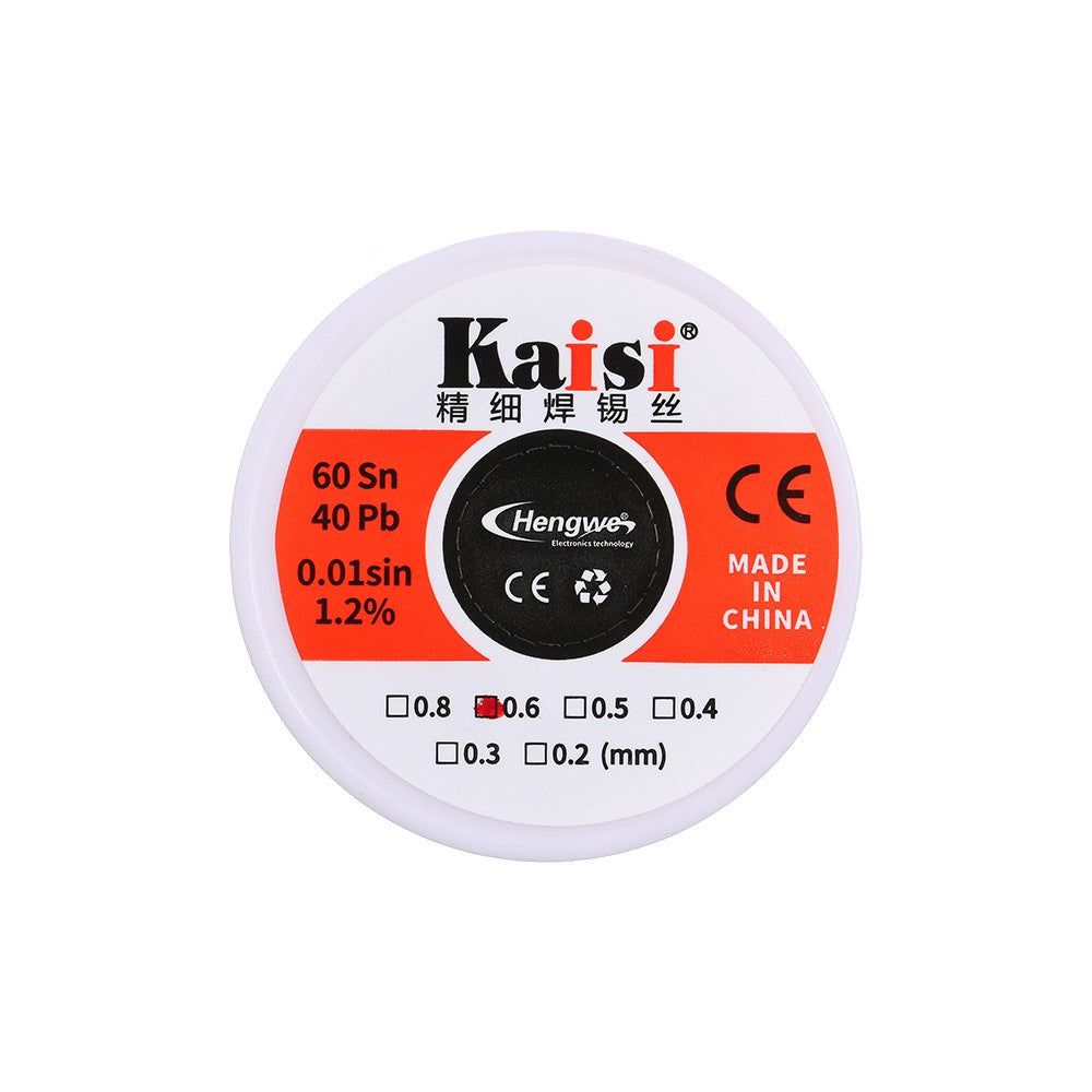 0.3mm/0.4mm/0.6mm 40g Flux 1.2% Tin Lead Tin Wire Soldering Wire Roll - 0.6mm - UNIQKART