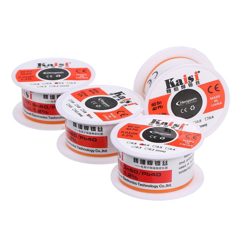 0.3mm/0.4mm/0.6mm 40g Flux 1.2% Tin Lead Tin Wire Soldering Wire Roll - 0.6mm - UNIQKART