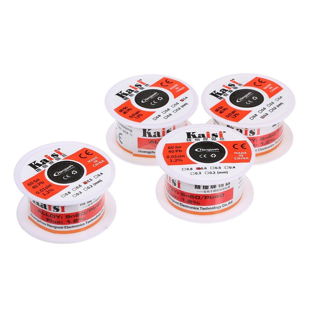 0.3mm/0.4mm/0.6mm 40g Flux 1.2% Tin Lead Tin Wire Soldering Wire Roll - 0.6mm - UNIQKART