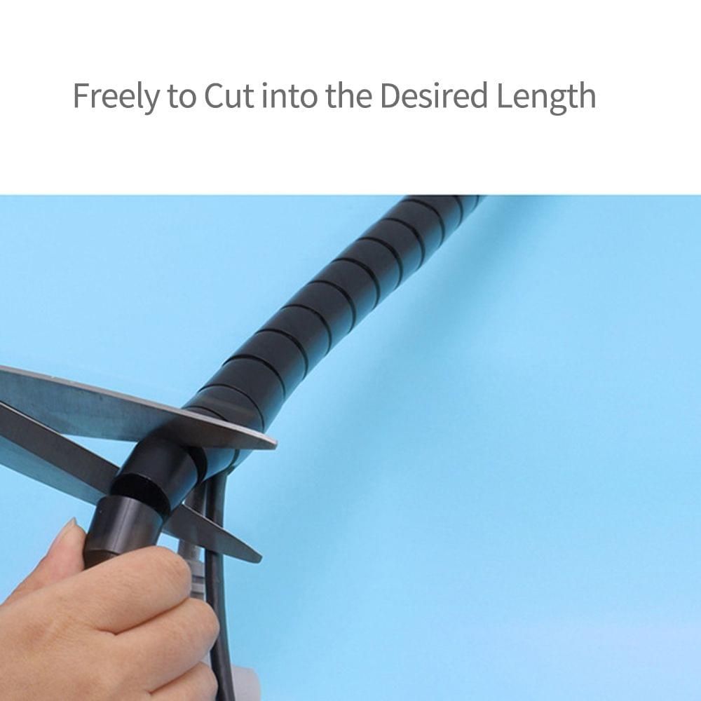 0.8" Diameter Cable Management Sleeve Wire Winding Tube Cord - 2 meters - UNIQKART