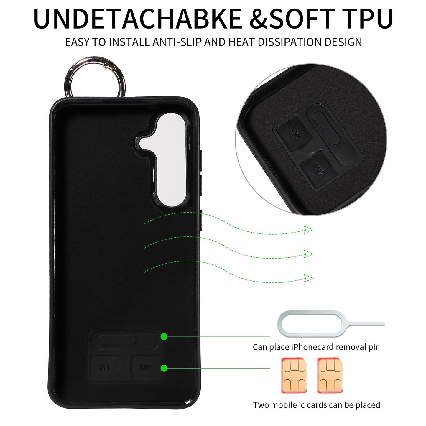 003 For Samsung Galaxy S24 Case Litchi Texture PU Leather Phone Cover with Ring Buckle - Wine Red - UNIQKART