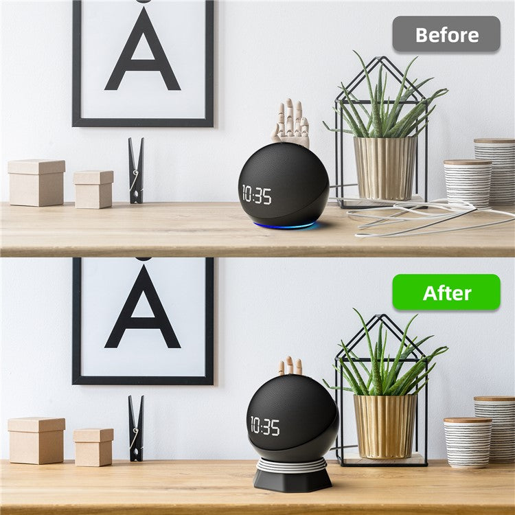 For Amazon Echo Dot (5th Gen) / (4th Gen) Smart Speaker Desktop Stand Anti-Slip Speaker Holder - Black
