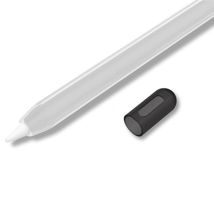 For Apple Pencil (2nd Generation) / (1st Generation) Silicone Sleeve Case Two-Tone Design Protective Stylus Cover - Transparent