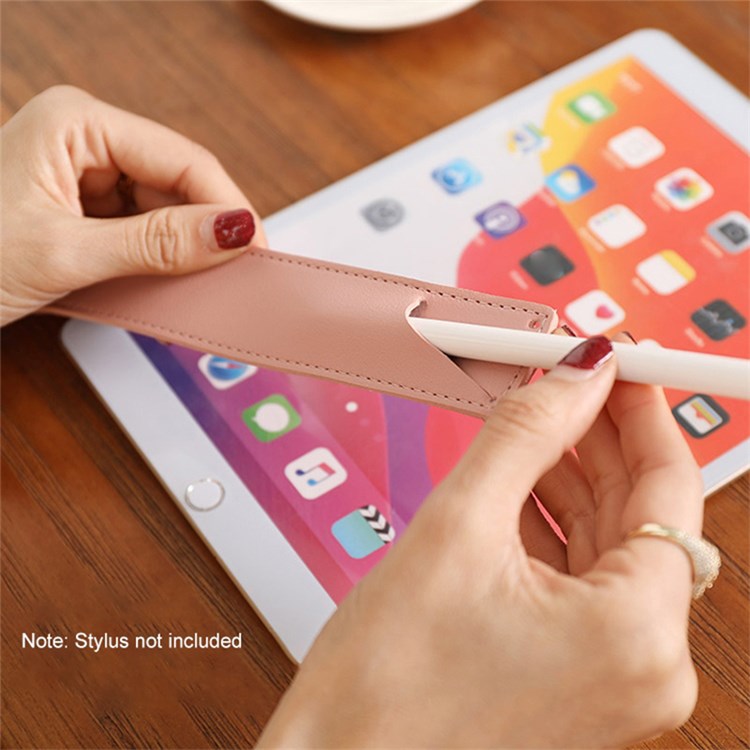 For Apple Pencil (1st/2nd Generation) Stylus Pen PU Leather Protective Cover Drop-proof Pouch - Pink