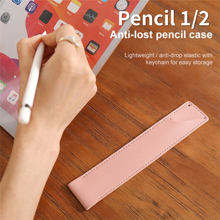 For Apple Pencil (1st/2nd Generation) Stylus Pen PU Leather Protective Cover Drop-proof Pouch - Yellow