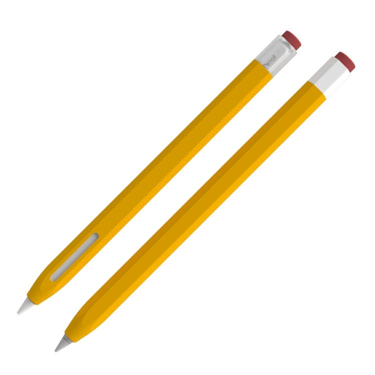LOVE MEI For Apple Pencil (1st Generation) Vintage Stylus Pen Liquid Silicone Protective Sleeve Drop-proof Cover - Yellow