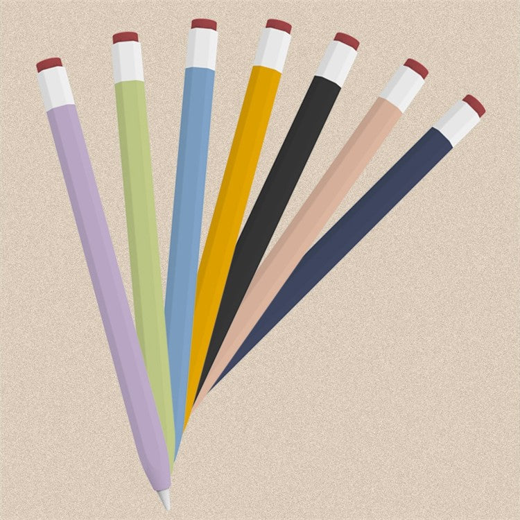 LOVE MEI For Apple Pencil (1st Generation) Vintage Stylus Pen Liquid Silicone Protective Sleeve Drop-proof Cover - Yellow