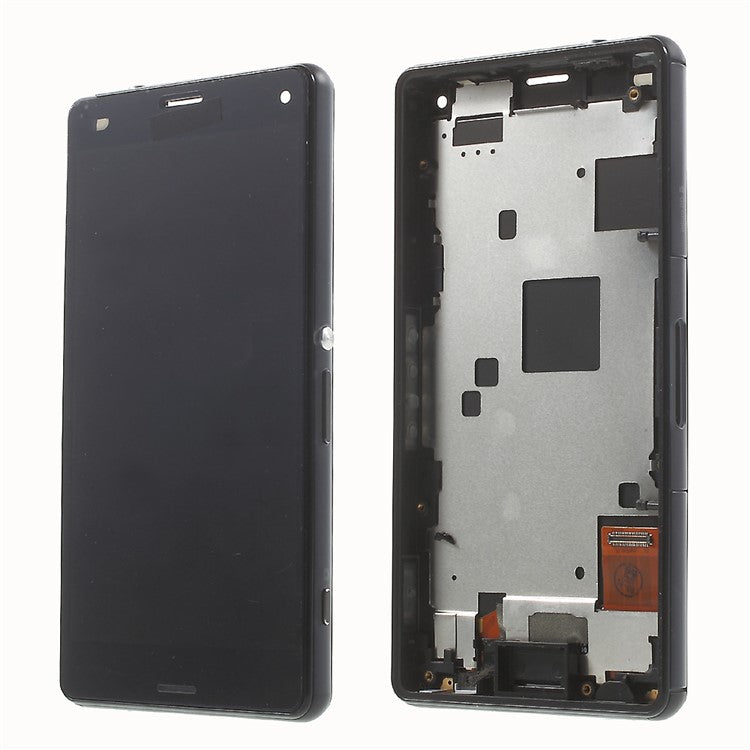 For Sony Xperia Z3 Compact LCD Screen and Digitizer Assembly with Front Housing OEM - Black