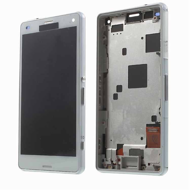 For Sony Xperia Z3 Compact LCD Screen and Digitizer Assembly with Front Housing OEM - White