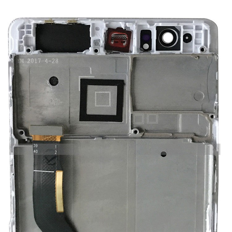 LCD Screen and Digitizer Assembly + Frame Part for Huawei P9 Plus (without Logo) - White