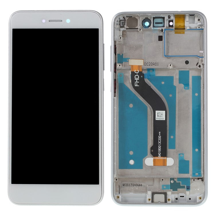 LCD Screen and Digitizer Assembly + Frame Replacement Part for Huawei P8 Lite (2017) - White