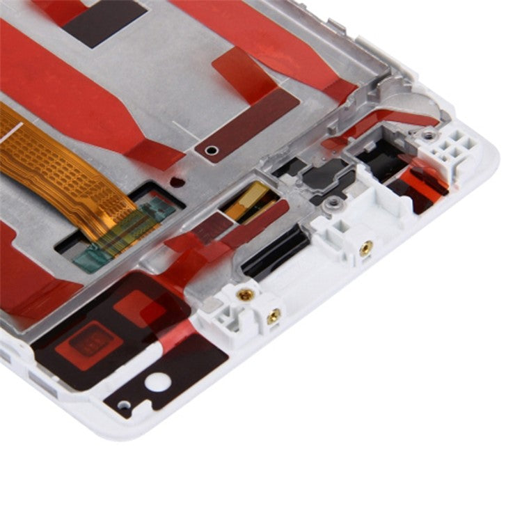 LCD Screen and Digitizer Assembly + Frame Part for Huawei P9 - White