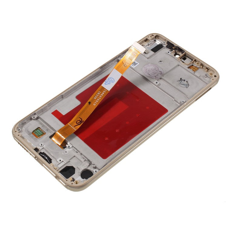 LCD Screen and Digitizer Assembly + Frame Replacement Part for Huawei P20 Lite / Nova 3e - Gold