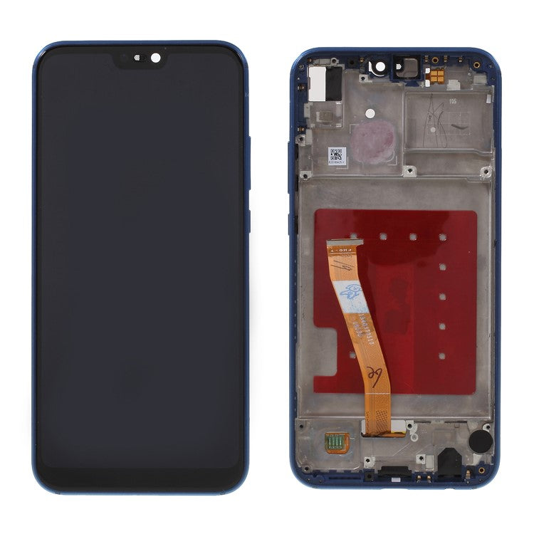 LCD Screen and Digitizer Assembly + Frame Replacement Part for Huawei P20 Lite / Nova 3e - Blue