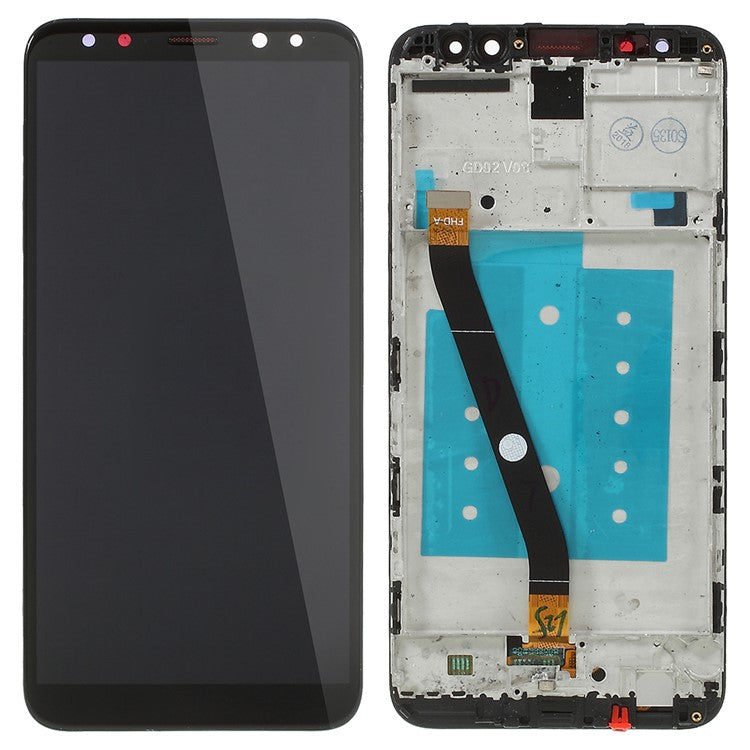 LCD Screen and Digitizer Assembly + Frame Replacement for Huawei Mate 10 Lite - Black