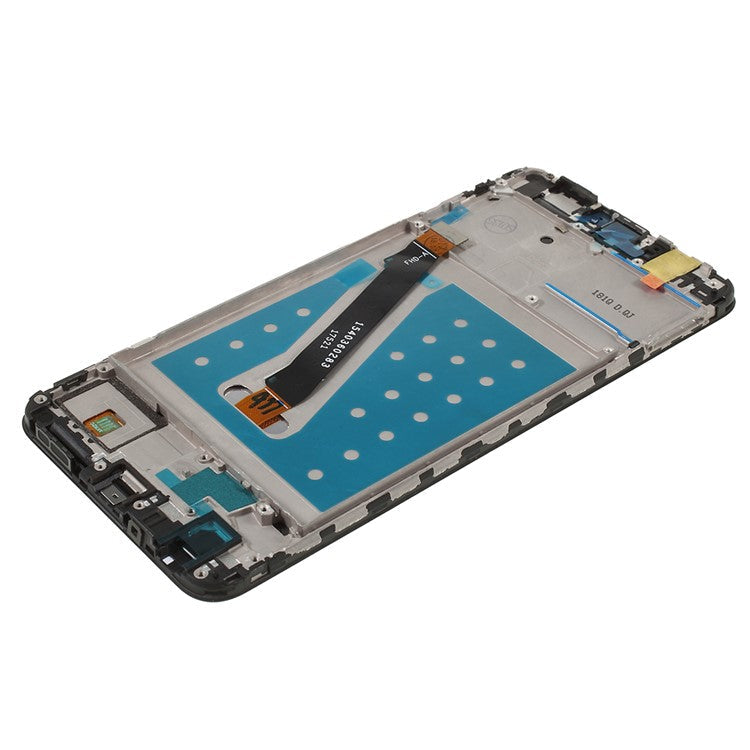 LCD Screen and Digitizer Assembly + Frame Replacement Part for Huawei P Smart / Enjoy 7S - Black