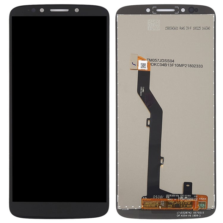 For Motorola Moto E5 LCD Screen and Digitizer Assembly Spare Part - Black