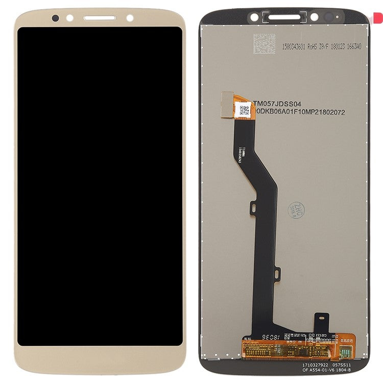 For Motorola Moto E5 LCD Screen and Digitizer Assembly Replace Part - Gold