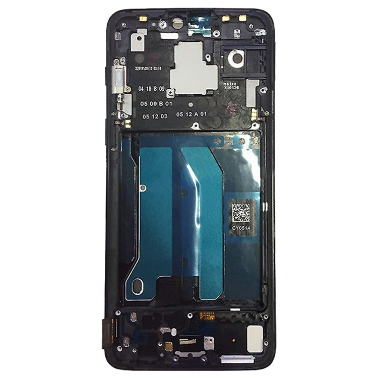 OEM LCD Screen and Digitizer Assembly with Frame for OnePlus 6 - Black
