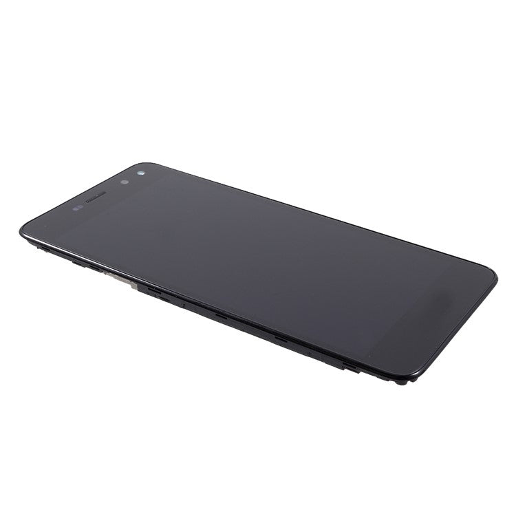 LCD Screen and Digitizer Assembly + Frame for Huawei Y6 (2017) - Black
