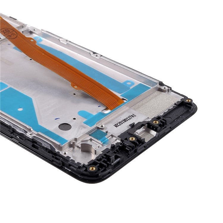 LCD Screen and Digitizer Assembly + Frame for Huawei Y6 (2017) - Black