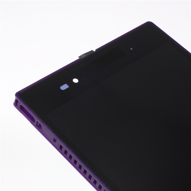 LCD Screen and Digitizer Assembly with Frame for Sony Xperia Z Ultra XL39h C6806 - Purple