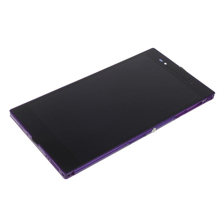 LCD Screen and Digitizer Assembly with Frame for Sony Xperia Z Ultra XL39h C6806 - Purple