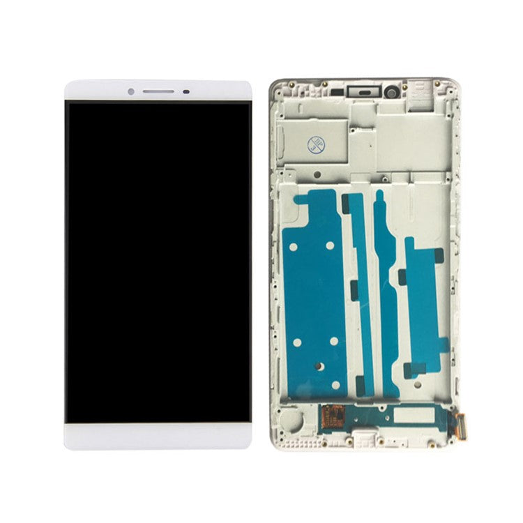 Assembly TFT Ultra Thin LCD Screen and Digitizer Assembly + Frame for Oppo R7 Plus - White