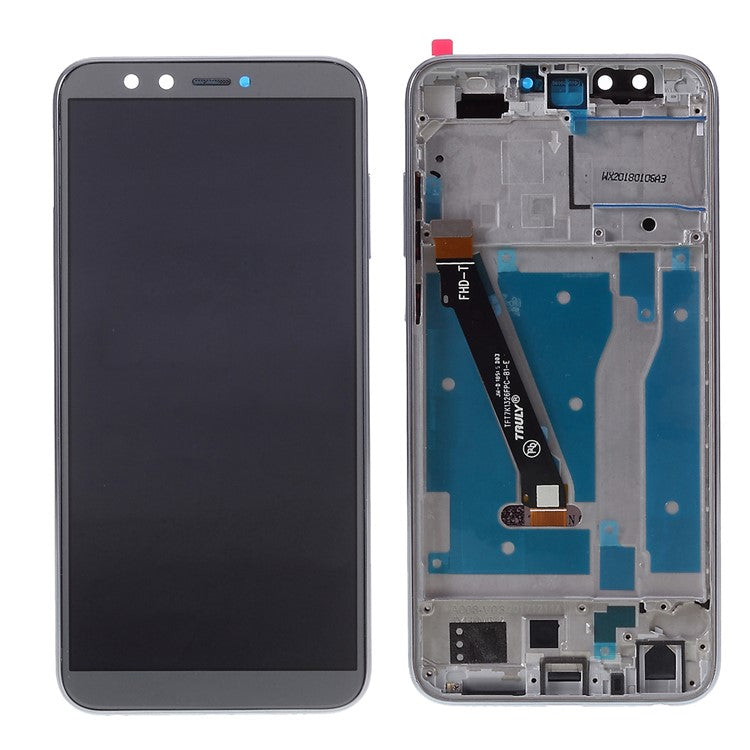 LCD Screen and Digitizer Assembly + Frame Replacement for Huawei Honor 9 Lite - Grey