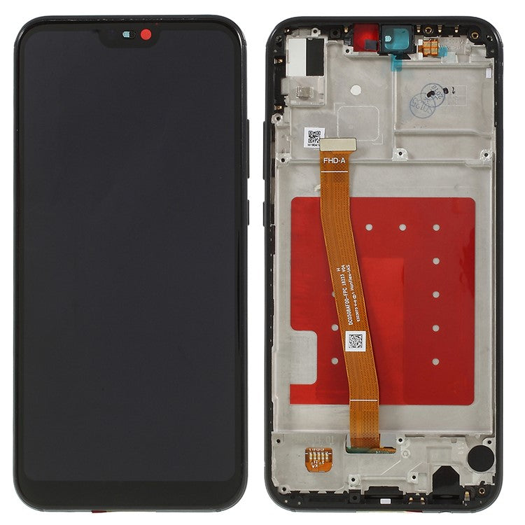 LCD Screen and Digitizer Assembly + Frame Replacement for Huawei P20 Lite (2018)/nova 3e - Black
